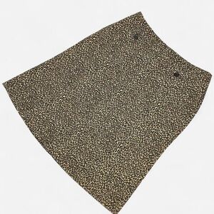 Vintage 90s Corduroy Leopard Skirt, Size 10